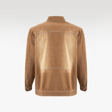 Dune Zip Denim Jacket | Vintage Sand Wash Mock Neck - Premium Heavyweight Slim-Fit Earth Tone Outerwear