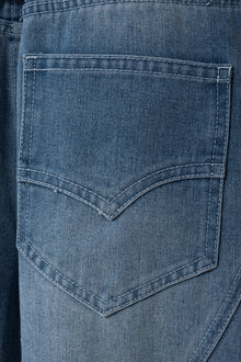 Fade ARC Jeans | Curved Paneled Wide-Leg Denim - Vintage Indigo Fade Streetwear Pants