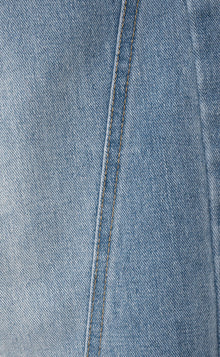Fade Line Jeans | Architectural Paneled Wide-Leg Denim - Vintage Indigo Fade Streetwear Pants