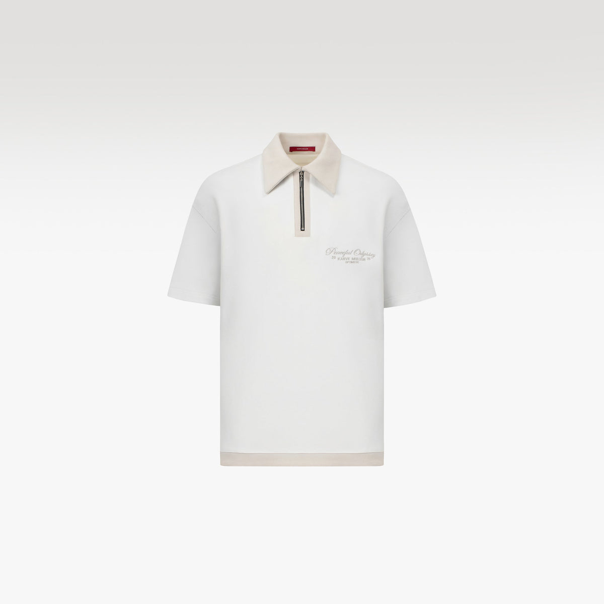 The Odyssey Knit Polo | Off-White Knit Slogan Embroidered Streetwear