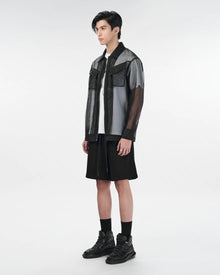 Veos Zip Black Shirt | Recycled Fabric Mesh Streetwear Long-Sleeve