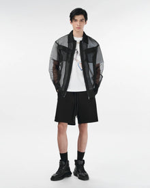 Veos Zip Black Shirt | Recycled Fabric Mesh Streetwear Long-Sleeve