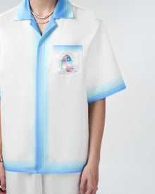 Odyssey Silk Shirt | Premium Printed Silk Gradient Peaceful Odyssey Art