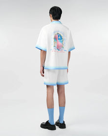 Odyssey Silk Shirt | Premium Printed Silk Gradient Peaceful Odyssey Art
