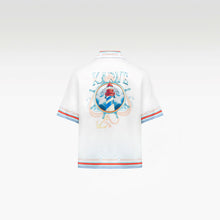 Echolight Silk Shirt | Premium Printed Silk Taffeta Ocean Opulence Lighthouse