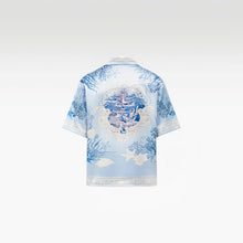 Rococo Coraline Blue Silk Shirt | Premium Printed Silk Refined Streetstyle Mermaid