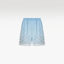 Epiphany Silk Shorts | Premium Printed Silk Tonal Checkerboard Baroque Art