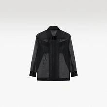 Veos Zip Black Shirt | Recycled Fabric Mesh Streetwear Long-Sleeve