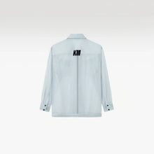 Veos Zip Blue Shirt | Recycled Fabric Mesh Streetwear Long-Sleeve