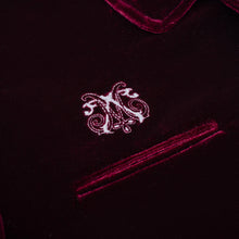 Crimson Reverie Jacket | Luxury Velvet Street Style Jacket, Signature Embroidered Decadent Bee