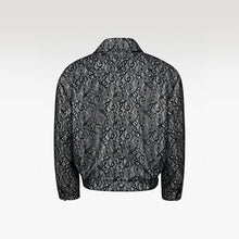 The Shadow Monarch Faux Leather Jacket | Dark Romantic Opulence Black Lace Overlay
