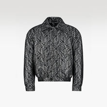 The Shadow Monarch Faux Leather Jacket | Dark Romantic Opulence Black Lace Overlay