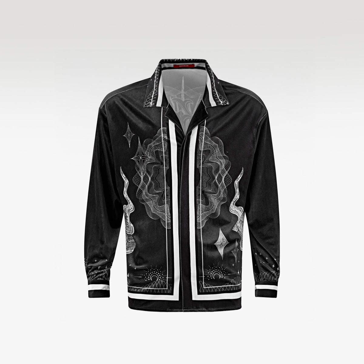 The Black Empire Velvet Shirt | Premium Velvet Relaxed Imperial