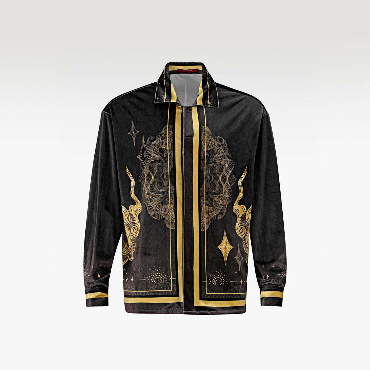 The Gold Empire Velvet Shirt | Premium Velvet Relaxed Imperial