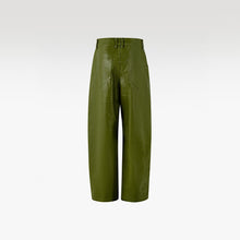 The Obsidian Cipher PU Leather Pants | Green Croc Faux Leather Fit