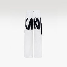 The Contrast Manifesto Kaki Pants | Bold Graffiti Wide-Leg Streetstyle Statement