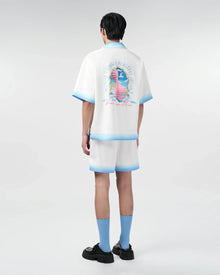 Odyssey Silk Shorts | Premium Printed Silk Gradient Peaceful Odyssey Art