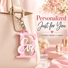 Personalized Initial & Name Keychain – Custom 3D Printed Letter Charm