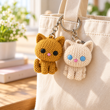 Cute Knitted Kitty Keychain – 3D Printed Crochet-Style Cat Charm