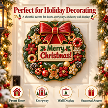 Merry Christmas Wreath Sign – 3D Printed Holiday Wall & Door Decor