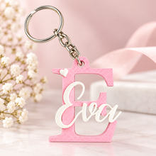 Personalized Initial & Name Keychain – Custom 3D Printed Letter Charm