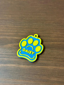 Personalized Cat Paw ID Tag – Custom Name 3D Printed Pet Collar Tag