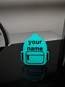 Personalized Backpack Keychain – Custom Name 3D Printed Bag Charm