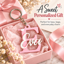 Personalized Initial & Name Keychain – Custom 3D Printed Letter Charm