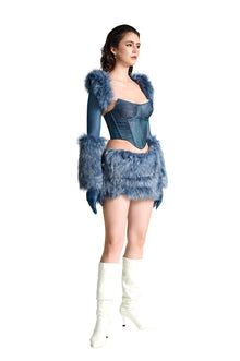 Siberian Siren Faux Fur Mini Skirt