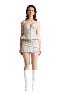 Bouclé Chic Faux Fur Mini Skirt | Premium Sequin Sculpted Luxury Bodycon