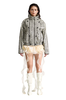 Obsidian Drift Skort | Premium Tiered Ribbon Luxury Skort