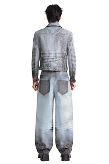 The Patina Legacy Kaki Jacket | Streetwear Distressed Wash-Out Denim
