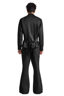 The Platinum Vault Silk Shirt | Shawl Collar Wrap Elegant Adjustable Fit