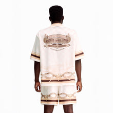 Sonoran Verse Silk Shirt | Printed Silk Short-Sleeve Luxury Wild West Cowboy Design
