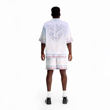 Drift Rope Silk Shirt | Premium Printed Silk Western Prairie Two Horses Design