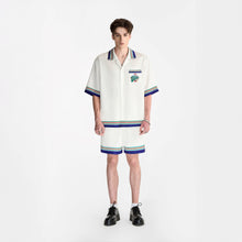 Seabound Silk Shirt | Printed Silk Taffeta Short Sleeve Streetwear