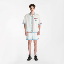 Echolight Silk Shorts | Premium Printed Silk Taffeta Ocean Opulence Lighthouse