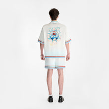 Echolight Silk Shorts | Premium Printed Silk Taffeta Ocean Opulence Lighthouse
