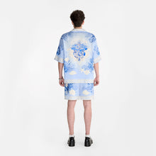 Rococo Coraline Blue Silk Shorts | Premium Printed Silk Refined Streetstyle Mermaid