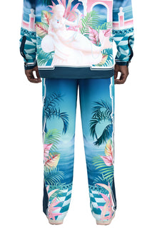 The Playa Duke Silk Pants | Premium Printed Silk Taffeta Luxury Maximalist Tropical Baroque